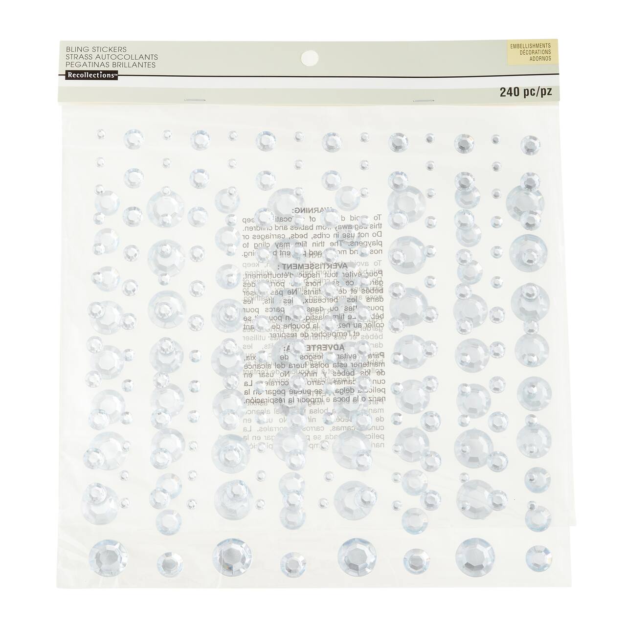 12 Pack: Clear Adhesive Rhinestone Value Pack By Recollections™